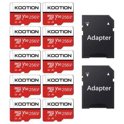 Tarjeta Kootion Ultra Micro SD 256 GB tarjeta TF 1-10 piezas memoria de alta velocidad al por mayor EE. UU. Foto 1 de 4