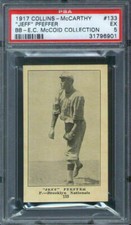 1917 E135 Collins McCarthy #133 Jeff Pfeffer PSA 5 Brooklyn Robins