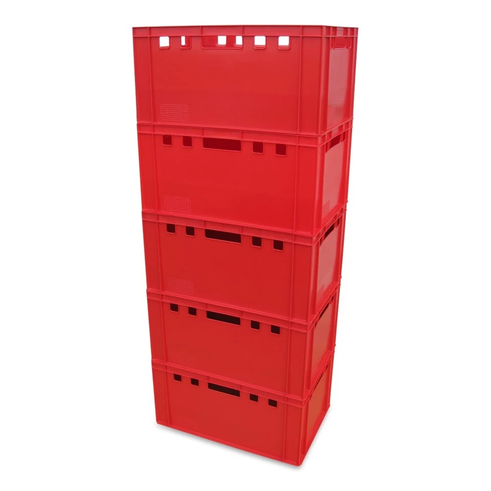 5 x E3 Eurofleischkiste, Stapelkiste, Lagerkiste, Transportkiste, Metzgerkiste.