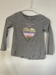 Carters Top Girls Size 6 Floral Long Sleeve Color Gray - Picture 1 of 4