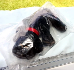 1980er Pfund Welpe schwarzer Plüschhund von Tonka 7 Zoll Vintage versiegelt - Bild 1 von 6
