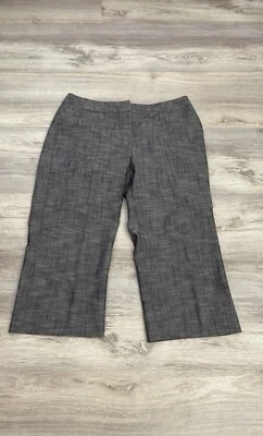 Pantalones capri para mujer Larry Levine Petite elásticos gris jaspeado talla 6P Foto 1 de 4