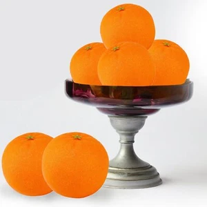 Fake Orange 6 Pcs Faux Plastic Oranges Artificial Fruit Decoration - Picture 1 of 6