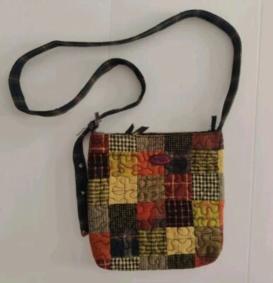 Bolso Bandolera Donna Sharp Colores Otoño Acolchado a Cuadros Hombro Tiene Defecto Foto 1 de 4