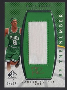 2007-08 SPA Authentic By the Numbers Rajon Rondo Patch/Auto /75