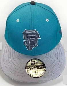 RARE San Francisco Giants New Era 59FIFTY Fitted Teal Hat Cap 7 1/2 MLB Holos  - Picture 1 of 1