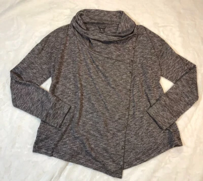 Eddie Bauer Capucha Asimétrica Cuello Top Yoga Entrenamiento Atlético Brezo Mármol M�������� Foto 1 de 4