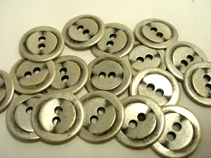New Lot of Antique Silver Metal Buttons 7/16  5/8  13/16 7/8  & Blazer suit #S4 - Picture 1 of 11