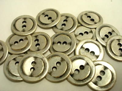 Nuevo Lote de Botones de Metal Plateado Antiguo 7/16 5/8 13/16 7/8 y Traje Blazer #S4 Foto 1 de 4