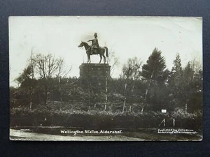 Hampshire Aldershot WELLINGTON STATUE c1915 RP Postcard by John Drew - Picture 1 of 3