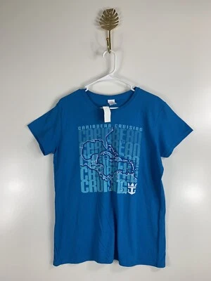 Новый с Ярлыками круиз по Карибскому морю круиз корабль путешествий синий футболка большой  - Изображение 1 из 4