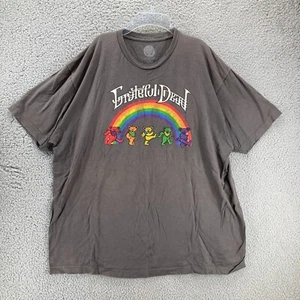 Grateful Dead T-Shirt Mens 2XL 50-52 Dancing Bears Rainbow Graphic Tee Gray - Picture 1 of 6