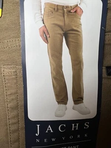 Jachs New York Men’s Straight Fit Flex Waistband 5-Pocket Pants Tan Size 32x29 - Picture 1 of 3