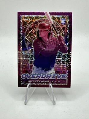 2021 Panini Chronicles Overdrive Purple Velocity Prizm Mickey Moniak #10 - Image 1 of 2