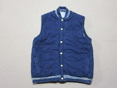ROPA ALTERNATIVA RARA PARA HOMBRE AZUL MARINO OSCURO CHALECO ACOLCHADO CHAQUETA TALLA MEDIANA NUEVO Foto 1 de 4
