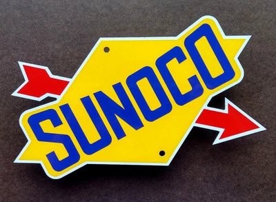 SUNOCO 标志 - 车库装饰 - NASCAR - 赛车标志 - Automobilia - Petrolania — 第 1/4 张图片