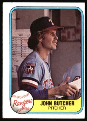 1981 Fleer John Butcher Rookie #635 Texas Rangers - Image 1 of 2