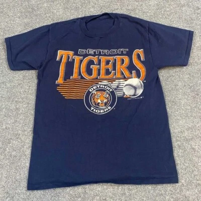 Vintage Detroit Tigers T-shirt Navy Logo 7 Vintage AN45418 - Image 1 of 2