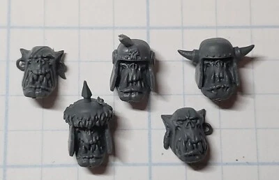 Warhammer 40k Ork Bits Boyz Ferocious Heads x5 Foto 1 de 2