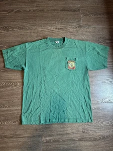Trader Joes XL T-Shirt Mens Jumping Cow Amber Ale Front Pocket Vintage - Picture 1 of 7