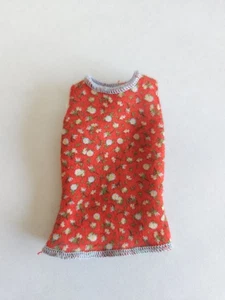 Barbie Tank Top Doll Clothes Shirt Red Floral Flowers - Picture 1 of 2