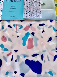TENDA DOCCIA PEVA MOSAICO TERAZZO ROSA E BLU - Foto 1 di 9