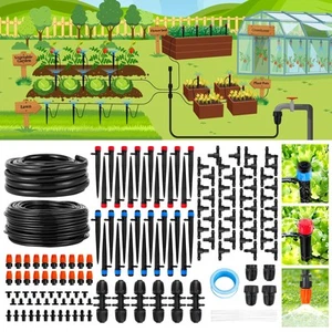 240FT Drip Irrigation System,Automatic Drip Irrigation Kit with 1/2 inch Hose... - Picture 1 of 6