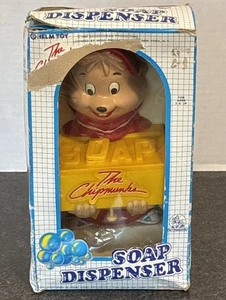 VTG The Chipmunks Soap Dispenser Helm Toy 1984 Alvin Simon Theodore NOS🔥 - Picture 1 of 13