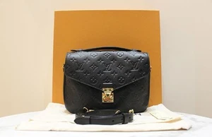 Louis Vuitton Monogram Empreinte Pochette Métis Black Tote Shoulder Bag M41487 - Picture 1 of 6