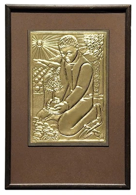 Placa Repousse Original JACQUES SCHNIER “EL JARDINERO”, 1934 Foto 1 de 4