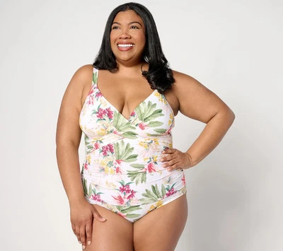 Traje de baño Jantzen cuello envolvente de una pieza con correas ajustables crema 10 Foto 1 de 2