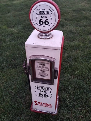 Route 66 Red Gas Pump CD Holder Shelf 33x10 - Image 1 of 4