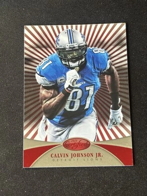 2013 Panini Certified CALVIN JOHNSON #80 Red Foil Detriot Lions  - Image 1 of 2