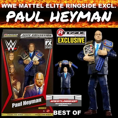 WWE MATTEL ELITE RINGSIDE EXCLUSIVE PAUL HEYMAN WRESTLING FIGUR ECW MANAGER NEU - Bild 1 von 4