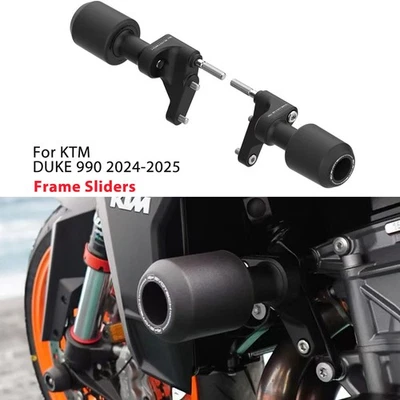 For KTM DUKE 990 2024-2025 CNC Frame Sliders Crash Pad Protector Set New - Image 1 of 4