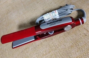 Babyliss Pro Ceramic Tools 1" Straightening Flat Iron Ruby Red 450° Excellent - Picture 1 of 10