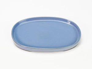 Japanischer Ikebana Suiban Topf Seto Ware oval blau Keramik 31,5 cm Blume Bonsai - Bild 1 von 6