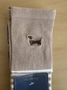 🌟Joules Women’s Everyday Socks 2 Pack - Stripy Dachshund - UK4-8 New🌟 - Picture 1 of 5