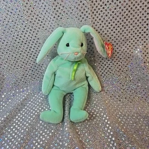TY Beanie Baby - HIPPITY the Mint Green Bunny (8.5 inch) Plush Easter Rabbit NWT - Picture 1 of 12