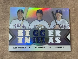 2011 Topps Triple Threads Relics /36 Yu Darvish Ian Kinsler Josh Hamilton Texas - Picture 1 of 5