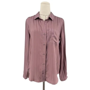 Blusa Cloth & Stone Anthropologie Malva Tencel Abotonada Manga Larga Pequeña - Imagen 1 de 11