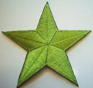 OLIV ARMEE GRÜN 3 Zoll Bügelbild Stern Patch Applikation Kind Verzierung - 143 - Bild 1 von 1