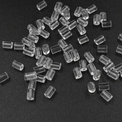 Venta al por mayor 1000 piezas tapones traseros para pendientes de goma tuercas para postes de oreja hallazgos de joyería  Foto 1 de 3