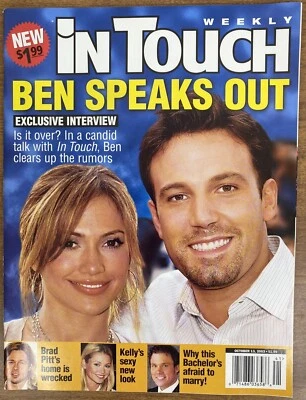 In Touch Weekly Magazine October 13, 2003 - Ben Affleck Speaks Out! Exclusive In - Image 1 of 4