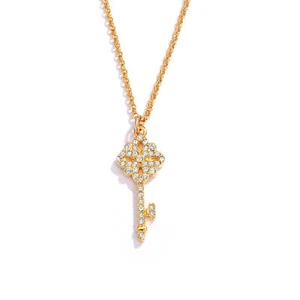 Victoria Key Pendant with Swarovski Crystals - Picture 1 of 12