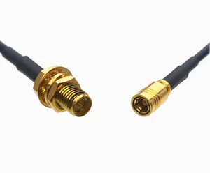 RP-SMA Female Bulkhead to SMB Female RF Coaxial Cable For Antenna Radio 0.5~15FT - Picture 1 of 3