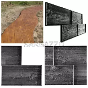 TABLA DE MADERA GOMA Sello de hormigón GOMA Textura Alfombra Impresión Yeso - Imagen 1 de 14