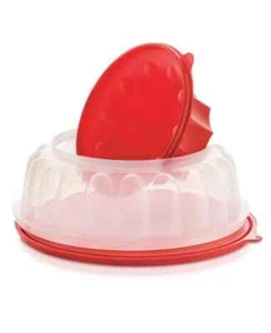 Tupperware Large Gelatin Jello Dessert Jel Ring Mold 6 Cup Red NEW - Picture 1 of 1