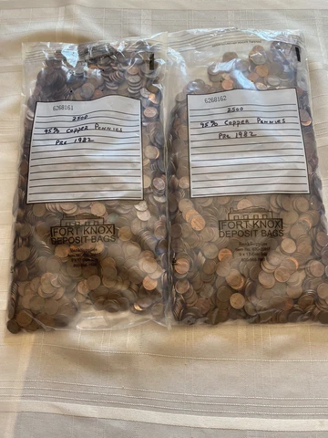 5000 95% Copper Cents Pennies Pre 1982 Unsearched $50 FV Cover