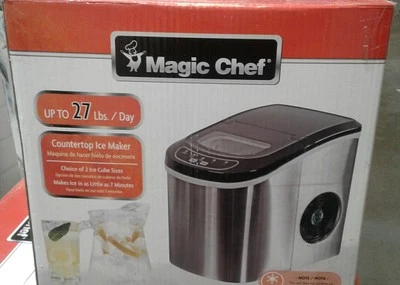New Magic Chef 27 lb. Portable Countertop Ice Maker in Stainless Steel - Image 1 of 2
